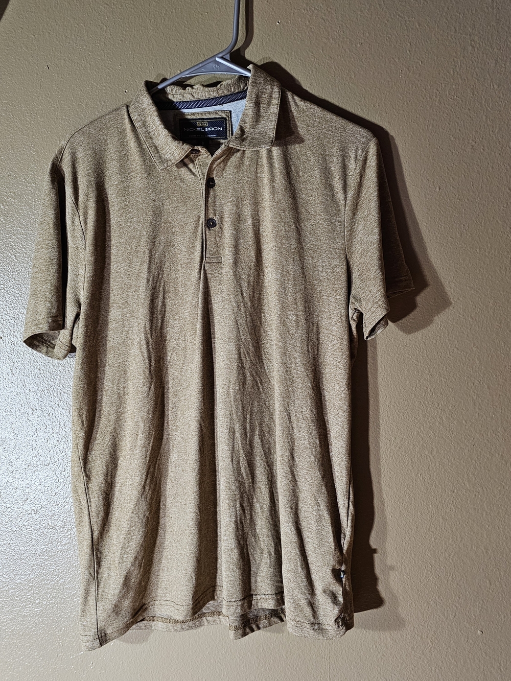 Nickel &Iron Men's Polo Shirt Size Small Tan